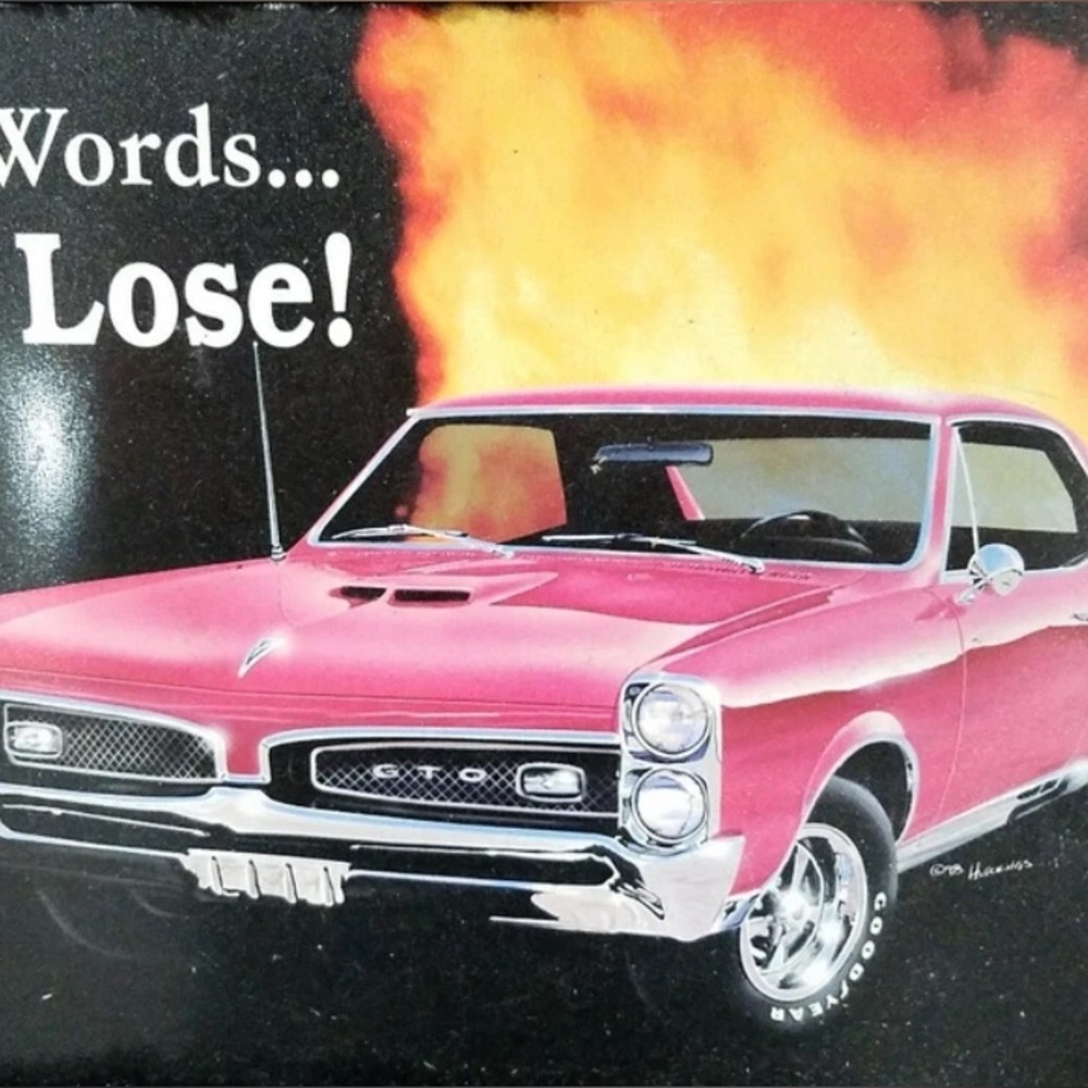 Vintage Authentic GM - GTO Vintage Car Wall Art Tin 16”x12.5”
